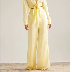 Andjela Bella Satin Pant in Banana size S